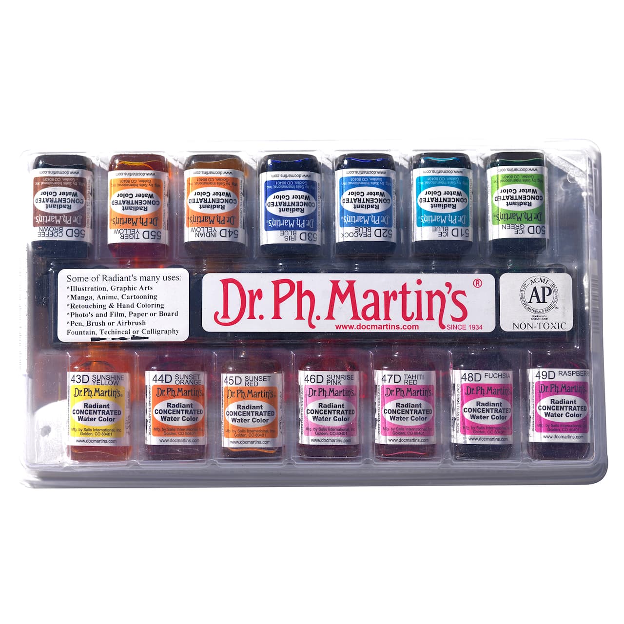 Dr. Ph. Martin's® Radiant Concentrated Water Color, Set D